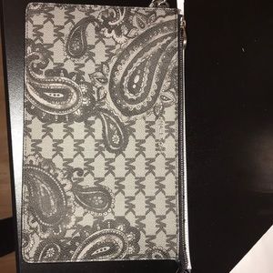Michael Kors paisley print clutch.